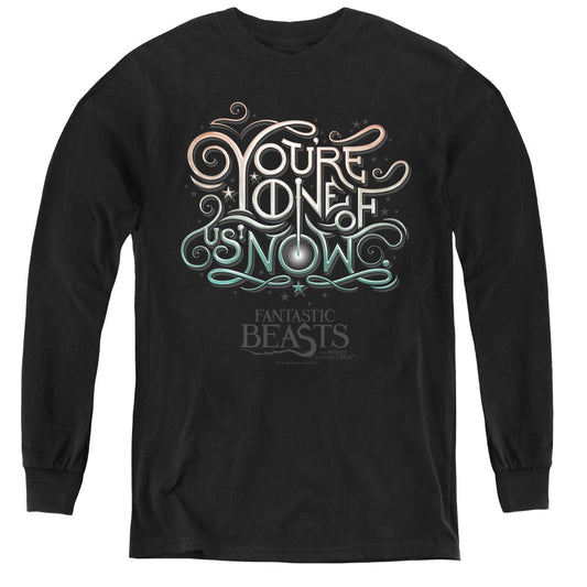 Fantastic Beasts One Of Us Long Sleeve Kids Youth T Shirt Black Officially Licensed