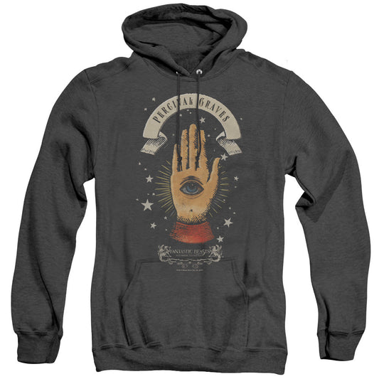 Fantastic Beasts Percival Graves Mens Heather Hoodie Black Officially Licensed