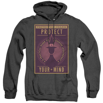 Fantastic Beasts Protect Your Mind Mens Heather Hoodie Black Officially Licensed