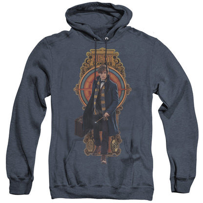 Fantastic Beasts Newt Scamander Mens Heather Hoodie Navy Officially Licensed