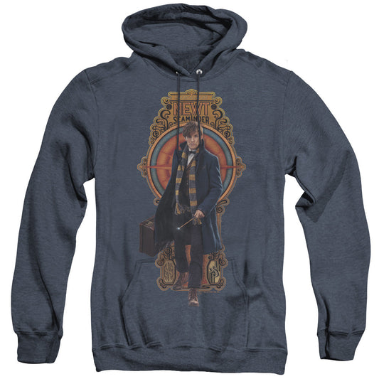 Fantastic Beasts Newt Scamander Mens Heather Hoodie Navy Officially Licensed