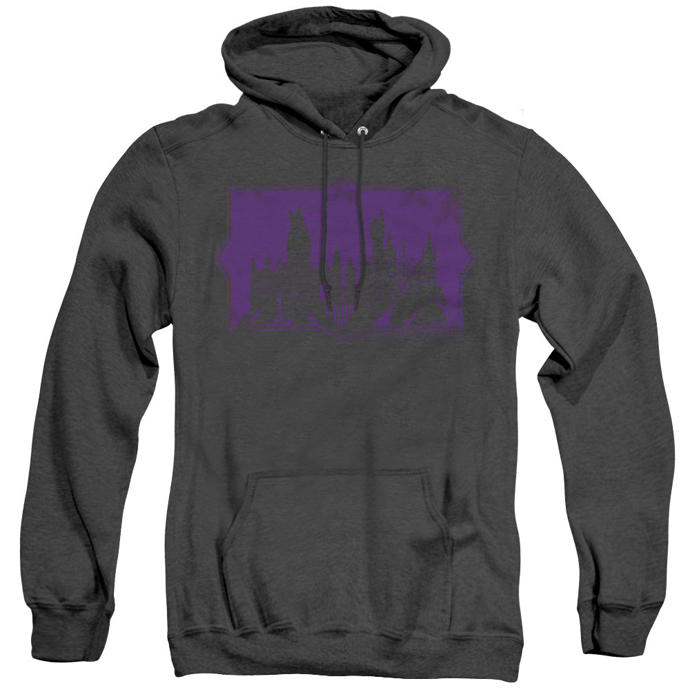 Fantastic Beasts 2 Hogwarts Silhouette Heather Mens Hoodie Black Officially Licensed