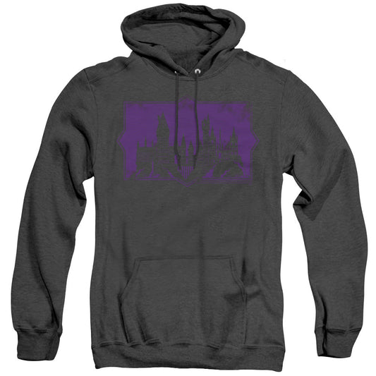 Fantastic Beasts 2 Hogwarts Silhouette Mens Heather Hoodie Black Officially Licensed