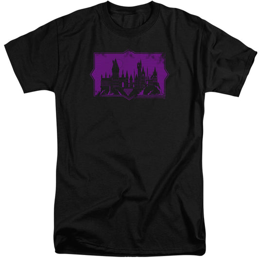 Fantastic Beasts 2 Hogwarts Silhouette Mens Tall T Shirt Black Officially Licensed
