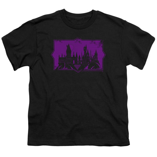Fantastic Beasts 2 Hogwarts Silhouette Kids Youth T Shirt Black Officially Licensed