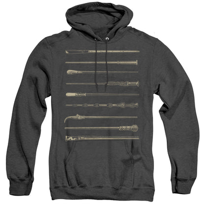 Fantastic Beasts 2 Wands Heather Mens Hoodie Black Officially Licensed