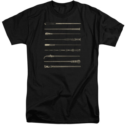 Fantastic Beasts 2 Wands Mens Tall T Shirt Black Officially Licensed