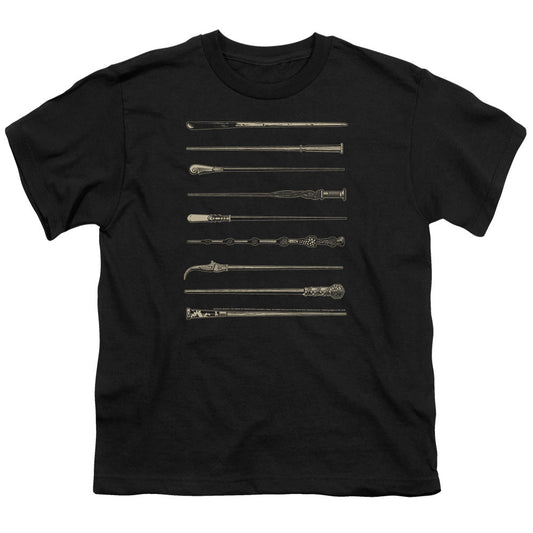 Fantastic Beasts 2 Wands Kids Youth T Shirt Black Officially Licensed