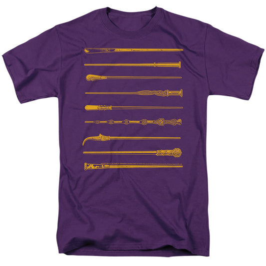 Fantastic Beasts 2 Wands Mens T Shirt Purple Officially Licensed