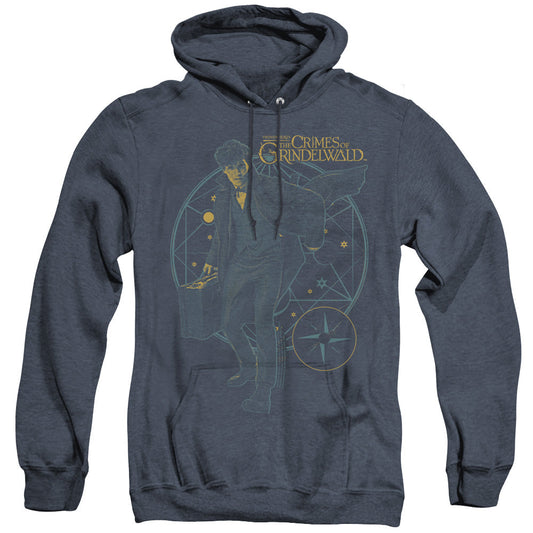 Fantastic Beasts 2 Suitcase Heather Mens Hoodie Navy Blue Officially Licensed
