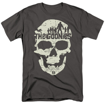 The Goonies Skull Map Mens T Shirt Charcoal