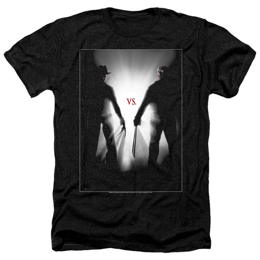 Freddy Vs Jason Silhouettes Heather Mens T Shirt Black Officially Licensed