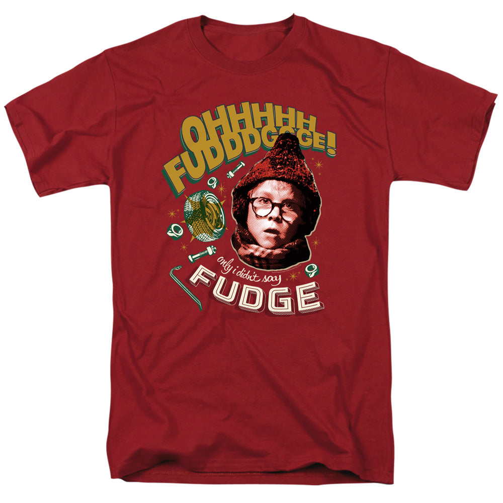 A Christmas Story Oh Fudge! Mens T Shirt Cardinal Officially Licensed