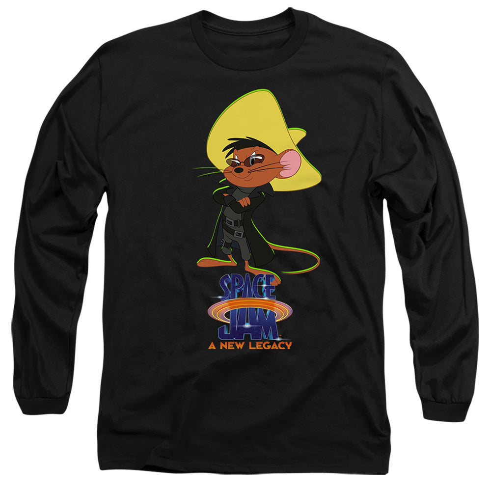 Space Jam 2 Speedy Matrix Mens Long Sleeve Shirt Black Officially Licensed