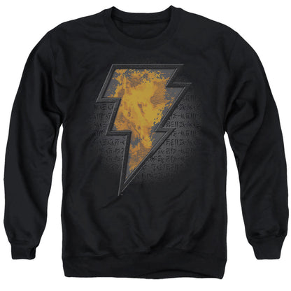 Black Adam Black Adam Beveled Emblem Mens Crewneck Sweatshirt Black Officially Licensed