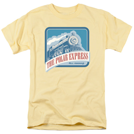 The Polar Express All Aboard Mens T Shirt Yellow Officially Licensed