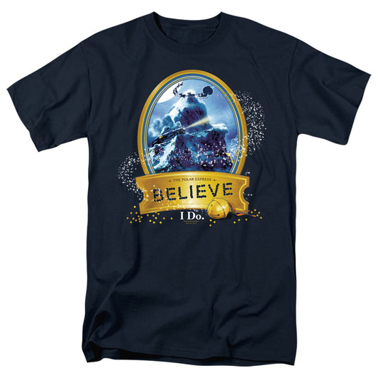 Polar Express True Believer Mens T Shirt Navy Officially Licensed