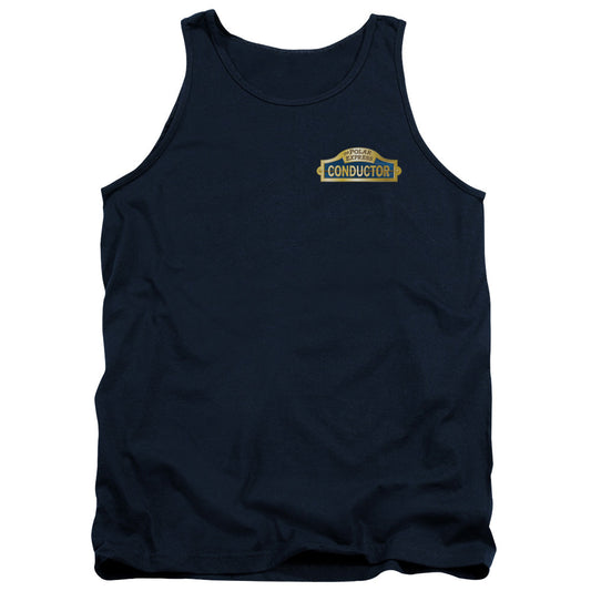 Polar Express Conductor Mens Tank Top Shirt Navy Officially Licensed