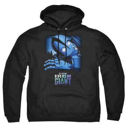 Iron Giant Giant And Hogarth Mens Hoodie Black Officially Licensed