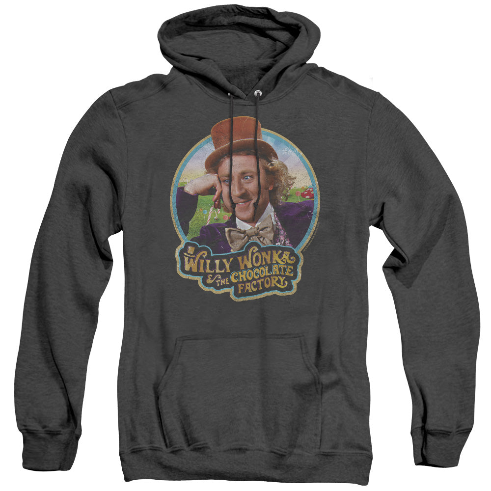 Willy Wonka And The Chocolate Factory Its Scrumdiddlyumptious Mens Heather Hoodie Black Officially Licensed