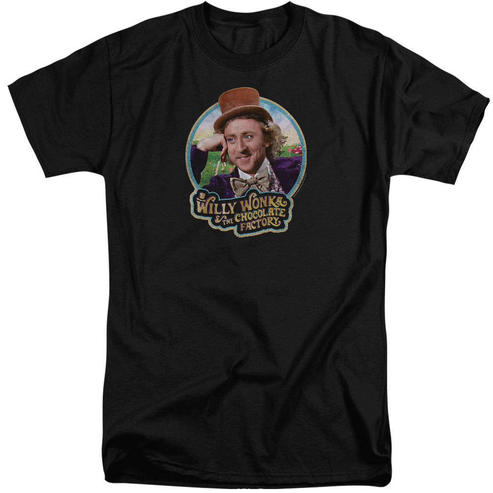 Willy Wonka And The Chocolate Factory Its Scrumdiddlyumptious Mens Tall T Shirt Black Officially Licensed
