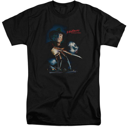 Nightmare On Elm Street Elm Street Poster Mens Tall T Shirt Black Officially Licensed