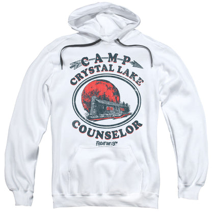 Friday The 13Th Camp Counselor Mens Hoodie White Officially Licensed