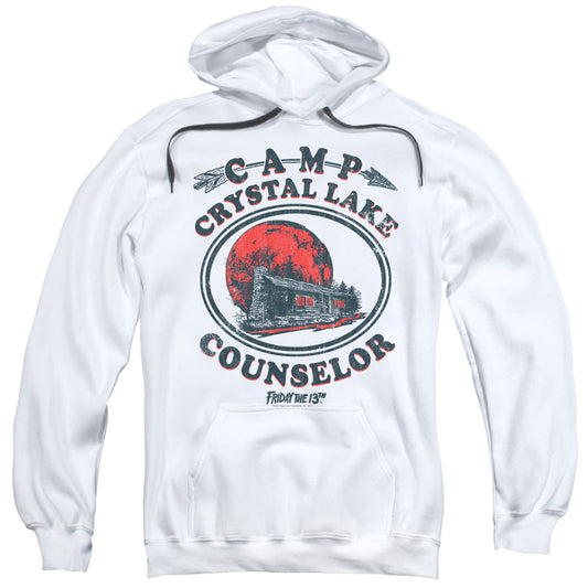 Friday The 13Th Camp Counselor Mens Hoodie White Officially Licensed