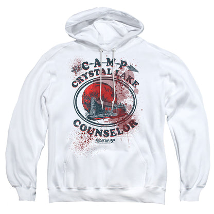 Friday The 13Th Camp Counselor Victim Mens Hoodie White Officially Licensed