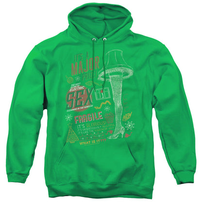 A Christmas Story Its A Major Prize Mens Hoodie Kelly Green Officially Licensed