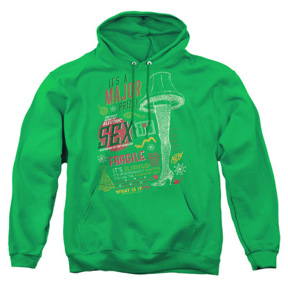 A Christmas Story Its A Major Prize Mens Hoodie Kelly Green Officially Licensed
