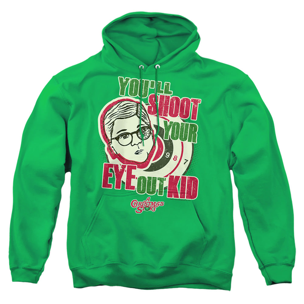 A Christmas Story Youll Shoot Your Eye Out Mens Hoodie Kelly Green Officially Licensed
