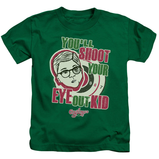A Christmas Story You'll Shoot Your Eye Out Juvenile Kids Youth T Shirt Kelly Green Officially Licensed
