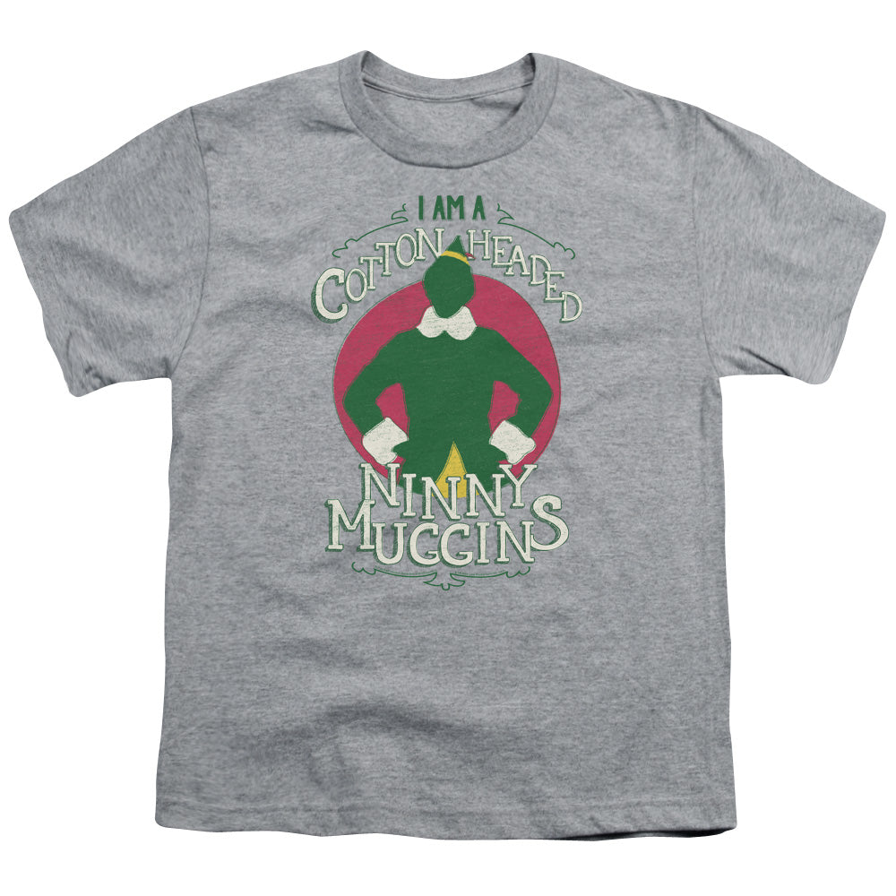 Elf Cotton Headed Kids Youth T Shirt Athletic Heather Officially Licensed