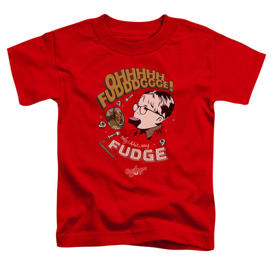 A Christmas Story Fudge Toddler Kids Youth T Shirt Red Officially Licensed