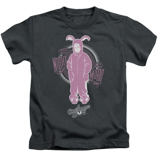 A Christmas Story Pink Nightmare Juvenile Kids Youth T Shirt Charcoal Officially Licensed