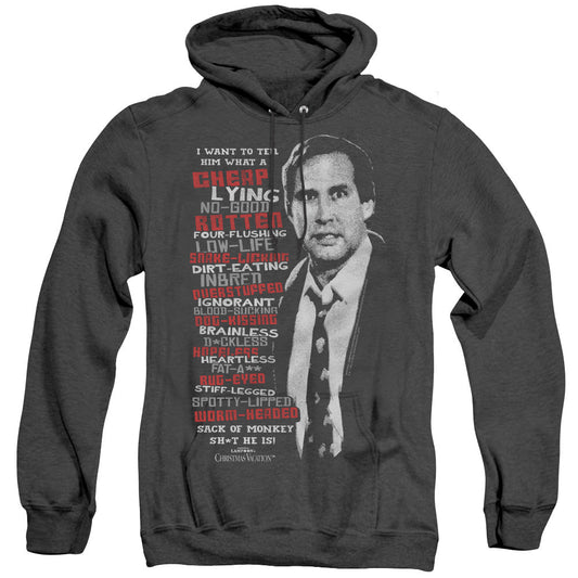 Christmas Vacation Profanities Heather Mens Hoodie Black Officially Licensed