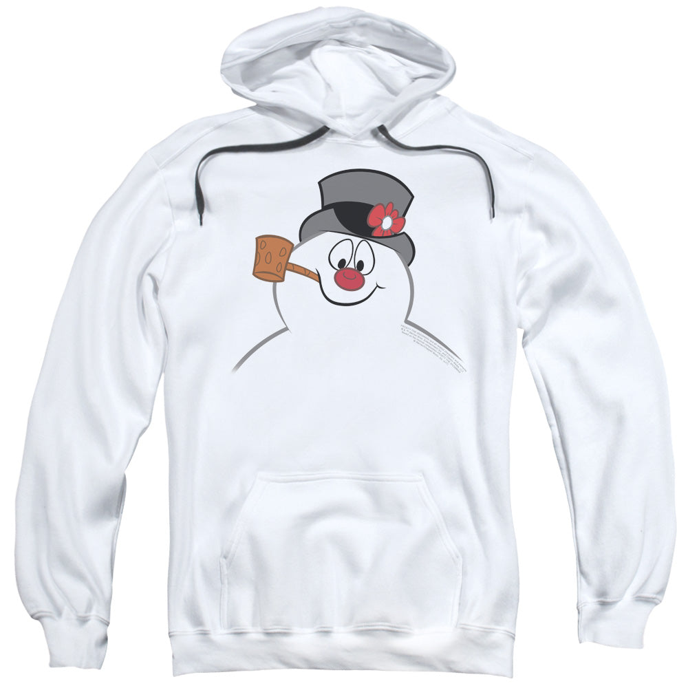 Frosty The Snowman Frosty Face Mens Hoodie White Officially Licensed