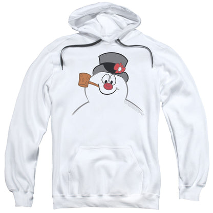 Frosty The Snowman Frosty Face Mens Hoodie White Officially Licensed