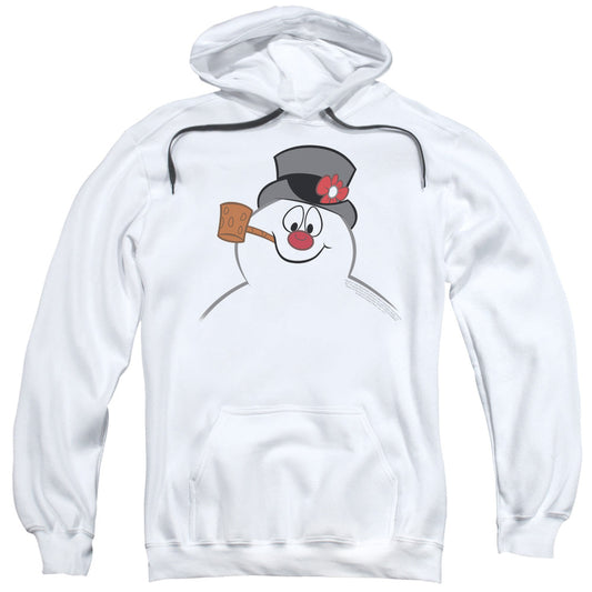 Frosty The Snowman Frosty Face Mens Hoodie White Officially Licensed