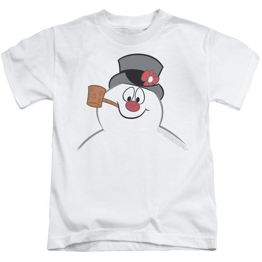 Frosty The Snowman Frosty Face Juvenile Kids Youth T Shirt White Officially Licensed