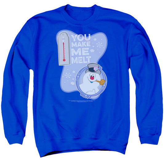 Frosty The Snowman Melt Mens Crewneck Sweatshirt Royal
