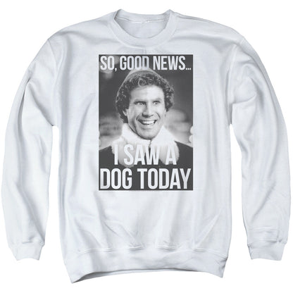 Elf Must Love Dogs Mens Crewneck Sweatshirt White