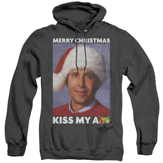 Christmas Vacation Merry Kiss Heather Mens Hoodie Black Officially Licensed