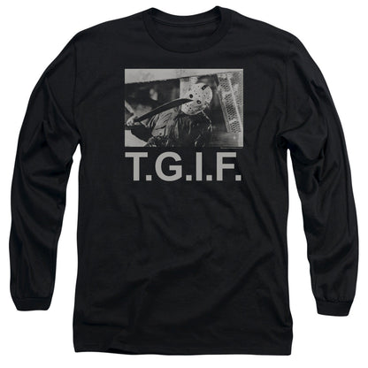 Friday The 13Th Tgif Mens Long Sleeve Shirt Black Officially Licensed Officially Licensed