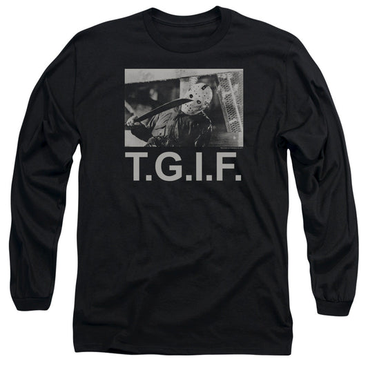 Friday The 13Th Tgif Mens Long Sleeve Shirt Black Officially Licensed Officially Licensed