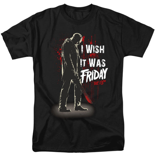 Friday The 13Th I Wish It Was Friday Mens T Shirt Black Officially Licensed