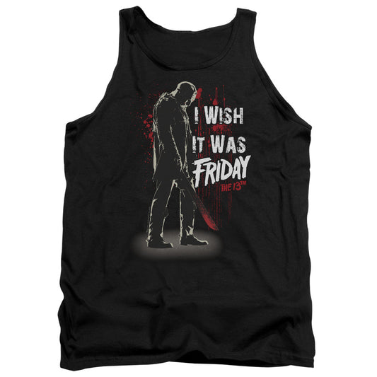 Friday The 13Th I Wish It Was Friday Mens Tank Top Shirt Black Officially Licensed
