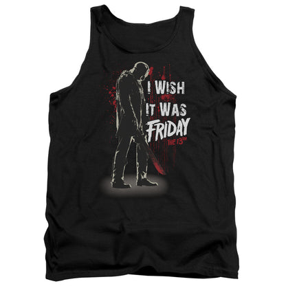 Friday The 13Th I Wish It Was Friday Mens Tank Top Shirt Black Officially Licensed