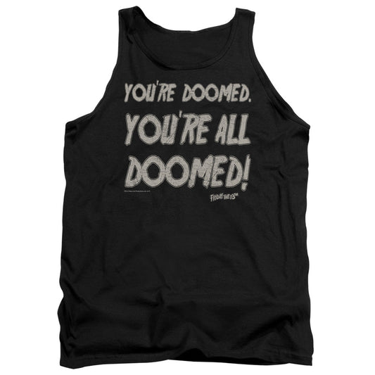 Friday The 13Th Doomed Mens Tank Top Shirt Black Officially Licensed